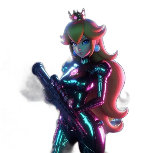 weapon, robot, staff, crown transparent PNG cut-out