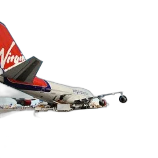 3d render, virgin, airlines, airplane transparent PNG cut-out