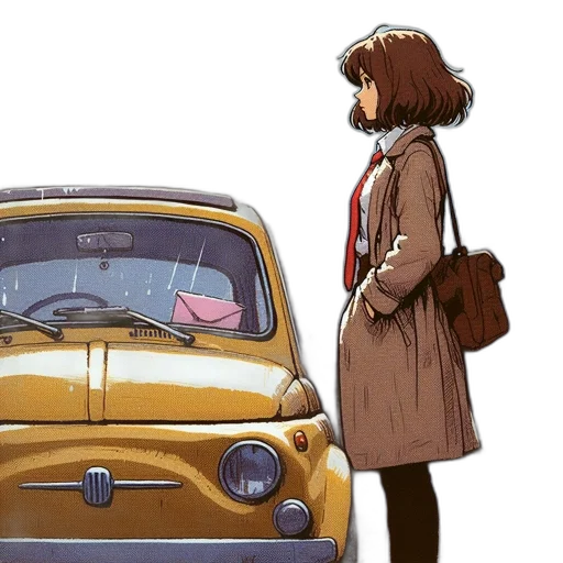 car, dress, jacket, robot transparent PNG cut-out