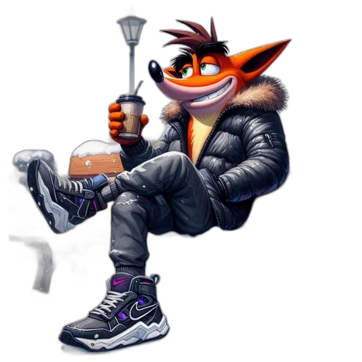 jacket, staff, animal, creature transparent PNG cut-out