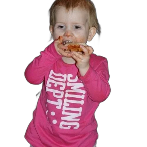 food, child, wearing, pink transparent PNG cut-out