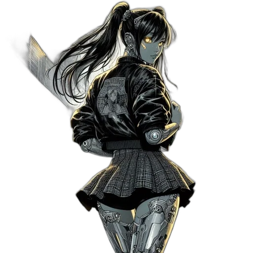 jacket, dress, mask, sword transparent PNG cut-out