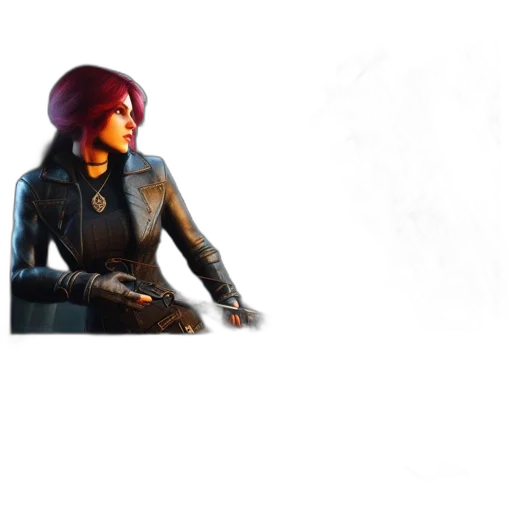 jacket, weapon, robot, staff transparent PNG cut-out