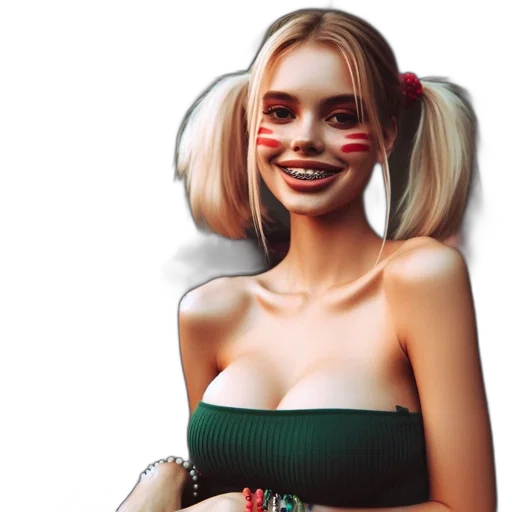 face, dress, mask, hair transparent PNG cut-out
