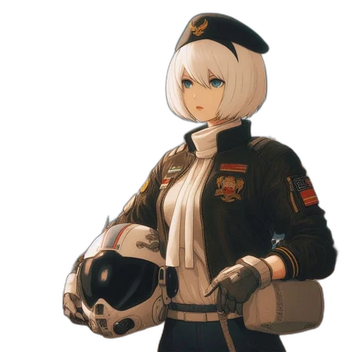 jacket, weapon, robot, staff transparent PNG cut-out