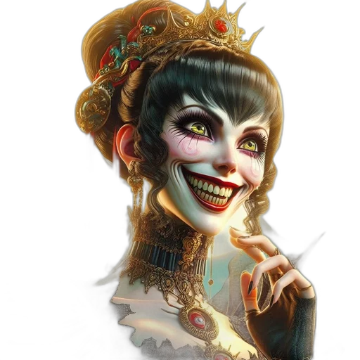 face, mask, crown, staff transparent PNG cut-out