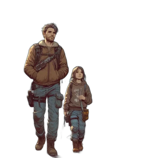 jacket, concept art, watercolor, pixel art transparent PNG cut-out