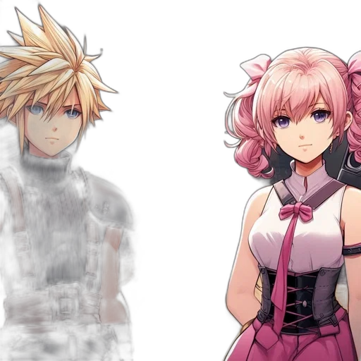 anime, concept art, fantasy art, pixel art transparent PNG cut-out