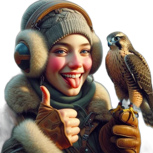 face, jacket, animal, staff transparent PNG cut-out