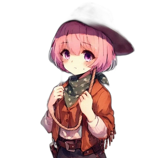 weapon, hat, staff, jacket transparent PNG cut-out