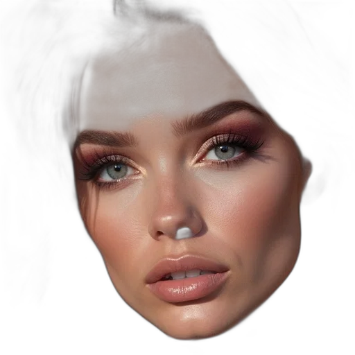 face, mask, hair, jewelry transparent PNG cut-out