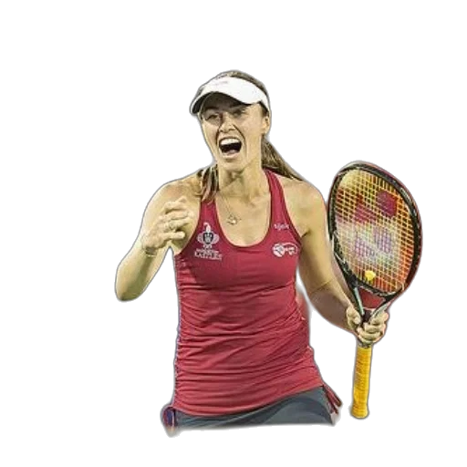 female, tennis, player, red transparent PNG cut-out