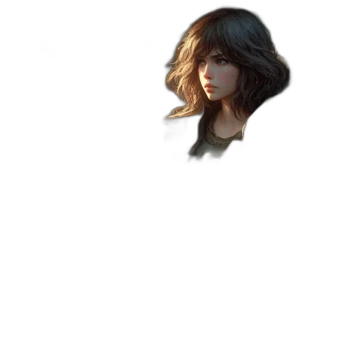 face, hair, staff, mask transparent PNG cut-out