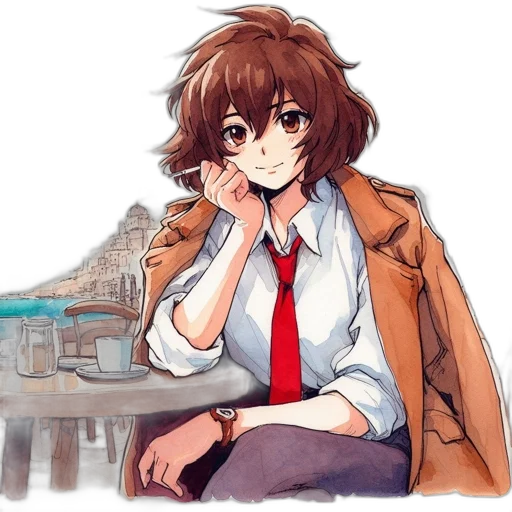 jacket, staff, face, dress transparent PNG cut-out