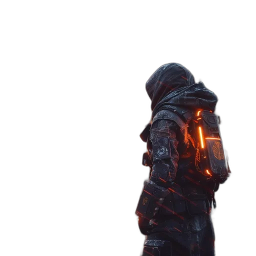 jacket, sword, weapon, mask transparent PNG cut-out
