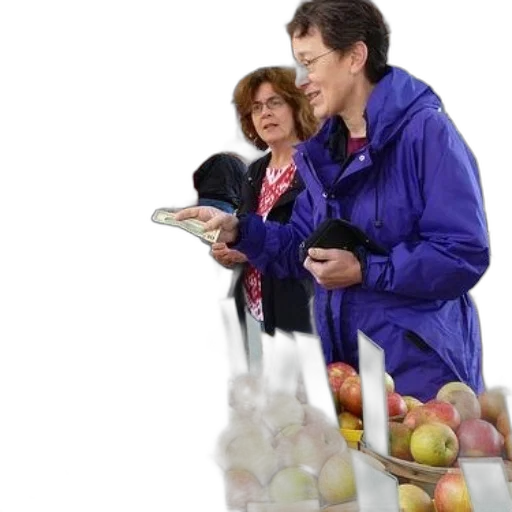 food, two, women, market transparent PNG cut-out