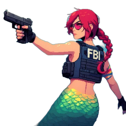 weapon, pixel art, concept art, vaporwave transparent PNG cut-out