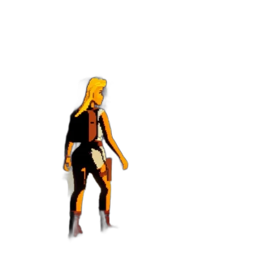 jacket, staff, robot, creature transparent PNG cut-out