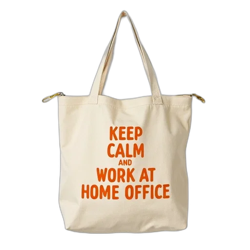 beige, canvas, tote, bag transparent PNG cut-out