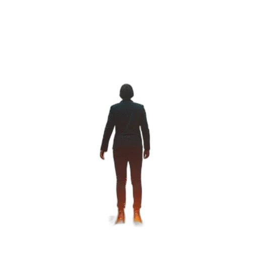 robot, jacket, staff, face transparent PNG cut-out
