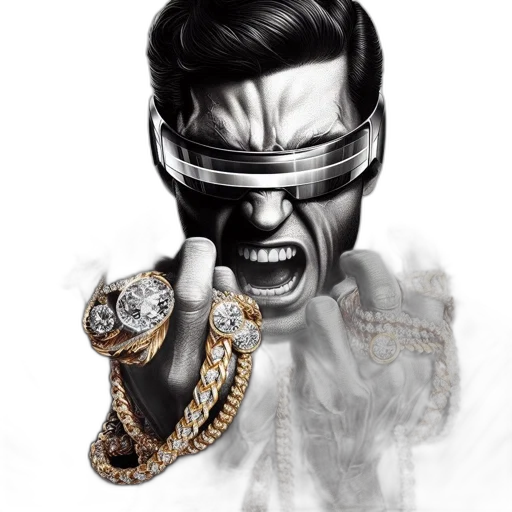 jewelry, face, mask, photorealistic transparent PNG cut-out