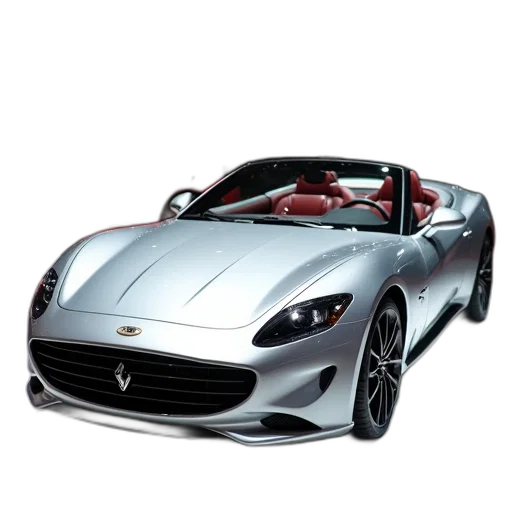 car, 3d render, photorealistic, silver transparent PNG cut-out