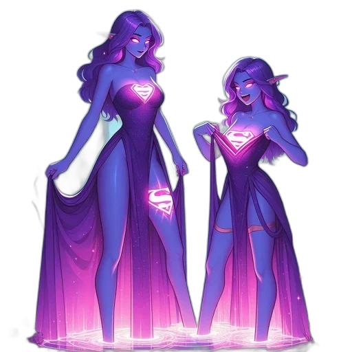 dress, concept art, comic book art, fantasy art transparent PNG cut-out