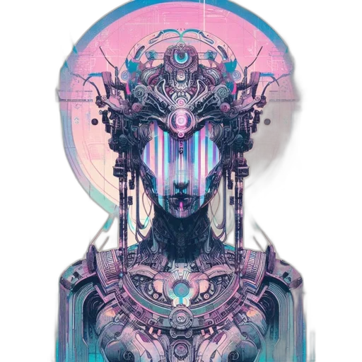 robot, face, mask, creature transparent PNG cut-out