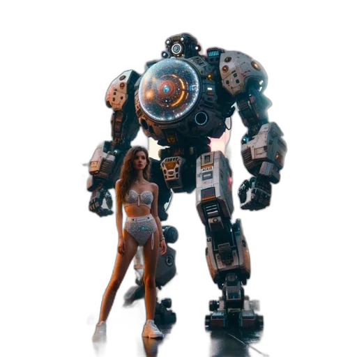 robot, weapon, creature, concept art transparent PNG cut-out