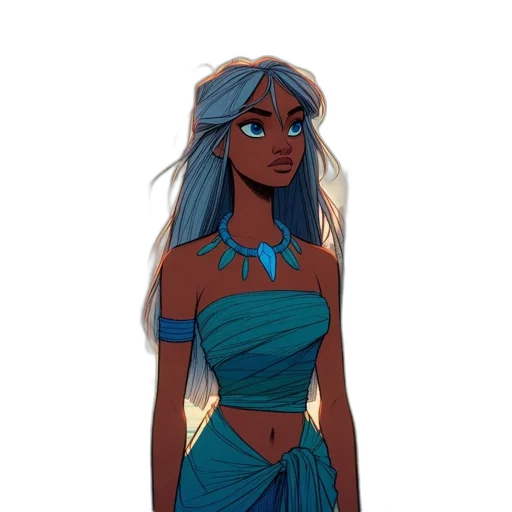 dress, staff, jewelry, concept art transparent PNG cut-out