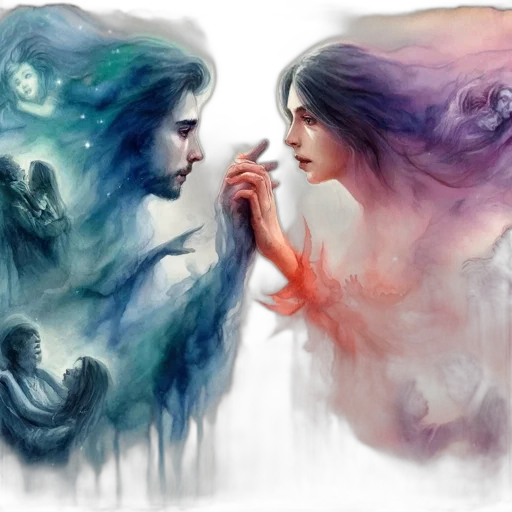 fantasy art, concept art, watercolor, photorealistic transparent PNG cut-out