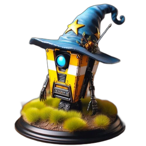 hat, robot, concept art, 3d render transparent PNG cut-out