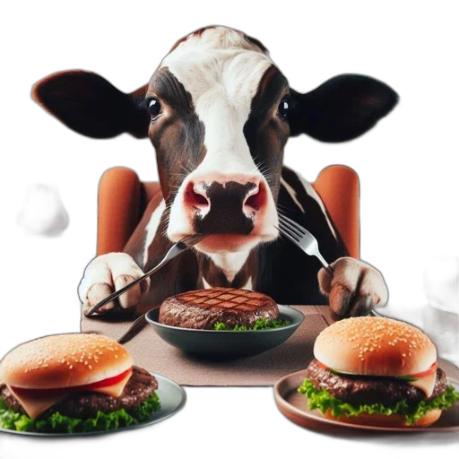 food, animal, photorealistic, 3d render transparent PNG cut-out