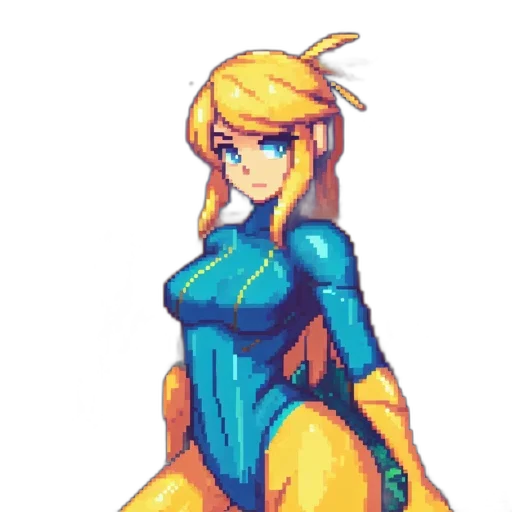 dress, robot, dragon, pixel art transparent PNG cut-out