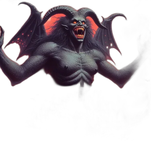 creature, dragon, mask, staff transparent PNG cut-out