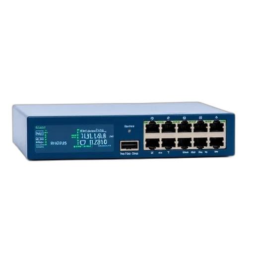 modern, network, switch, blue transparent PNG cut-out