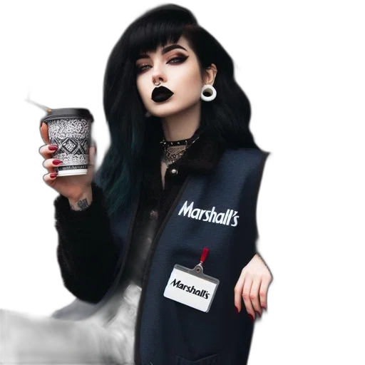 jacket, creature, vaporwave, photorealistic transparent PNG cut-out