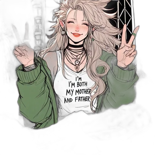 jacket, anime, cyberpunk, cartoon transparent PNG cut-out