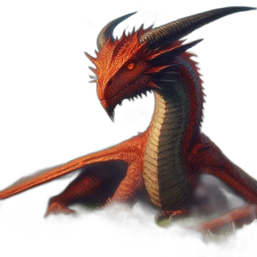 dragon, creature, animal, staff transparent PNG cut-out
