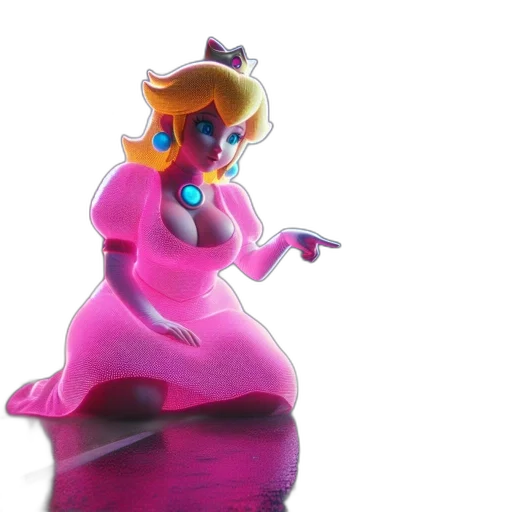dress, crown, robot, 3d render transparent PNG cut-out