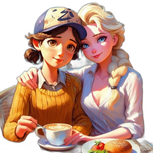 food, hat, oil painting, pixel art transparent PNG cut-out
