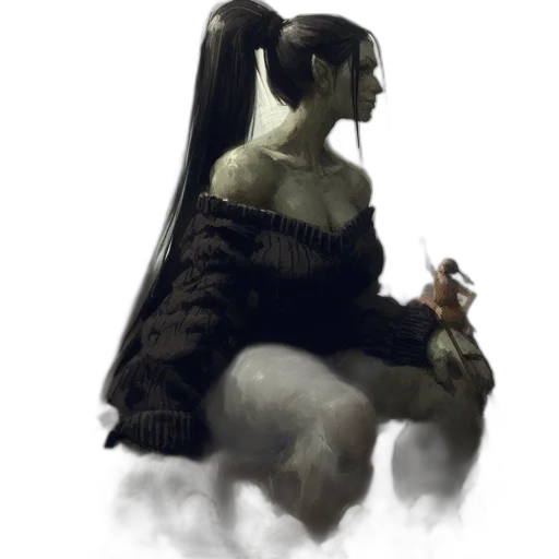 dress, staff, creature, dragon transparent PNG cut-out