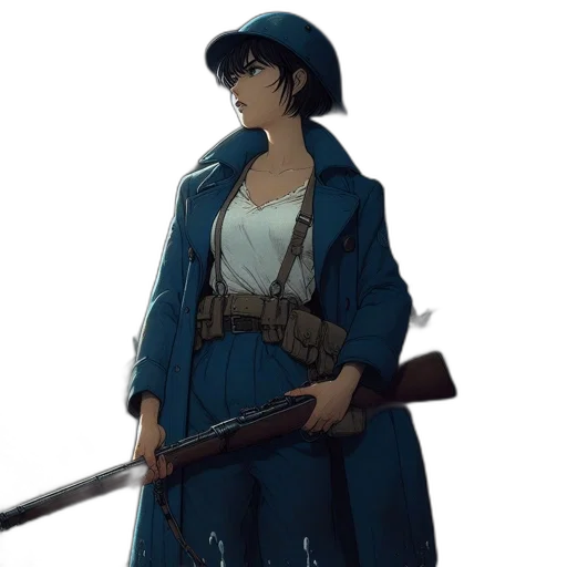 staff, weapon, jacket, concept art transparent PNG cut-out