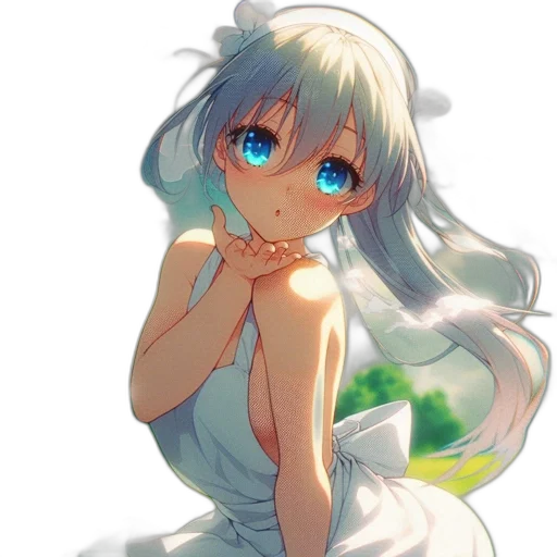 dress, flower, face, robot transparent PNG cut-out