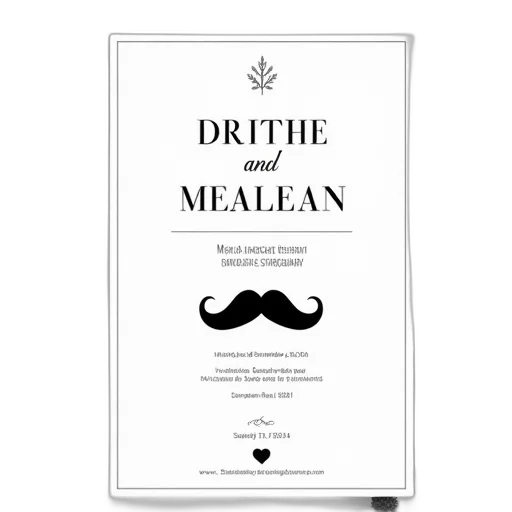wedding, program, design, black transparent PNG cut-out