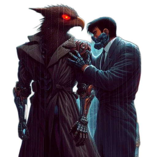 concept art, comic book art, cyberpunk, outer space transparent PNG cut-out