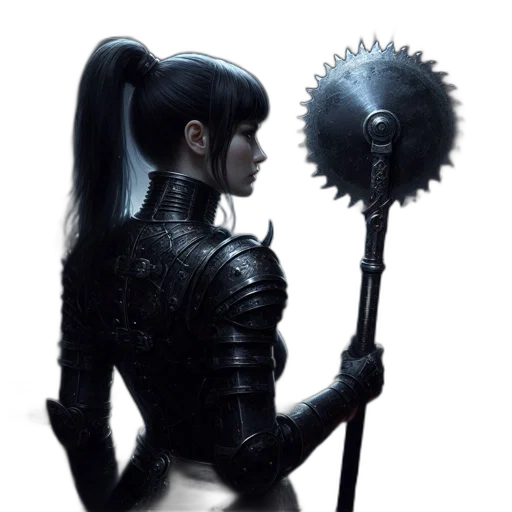 weapon, staff, sword, robot transparent PNG cut-out