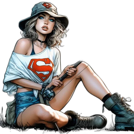 comic book art, concept art, fantasy art, cartoon transparent PNG cut-out