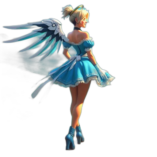 dress, weapon, staff, concept art transparent PNG cut-out