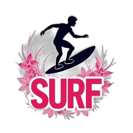 vaporwave, stylized, illustration, surfer transparent PNG cut-out